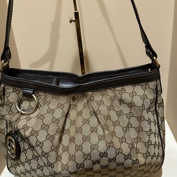 Gucci Brown Padlock GG interlocking Canvas Hobo - Picture 14 of 15